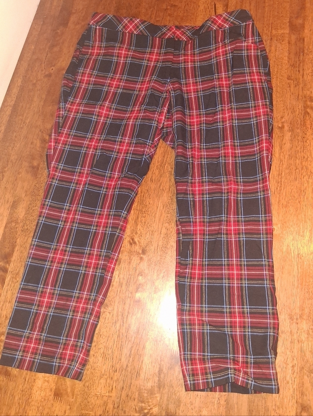 J Jill Premium Bi-Stretch Tartan Plaid Elastic Waist Akedemia Preppy Holiday 12P